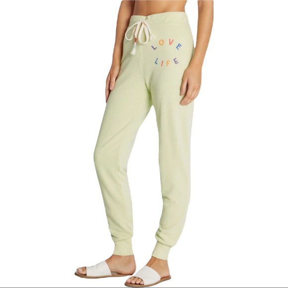 Wildfox Pants - Wildfox Love Life Jack Joggers In P. Shadow Lime